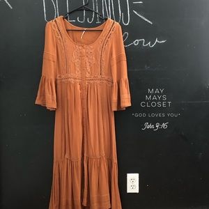 Free People Estelle Dress Maxi Midi Crochet XS
